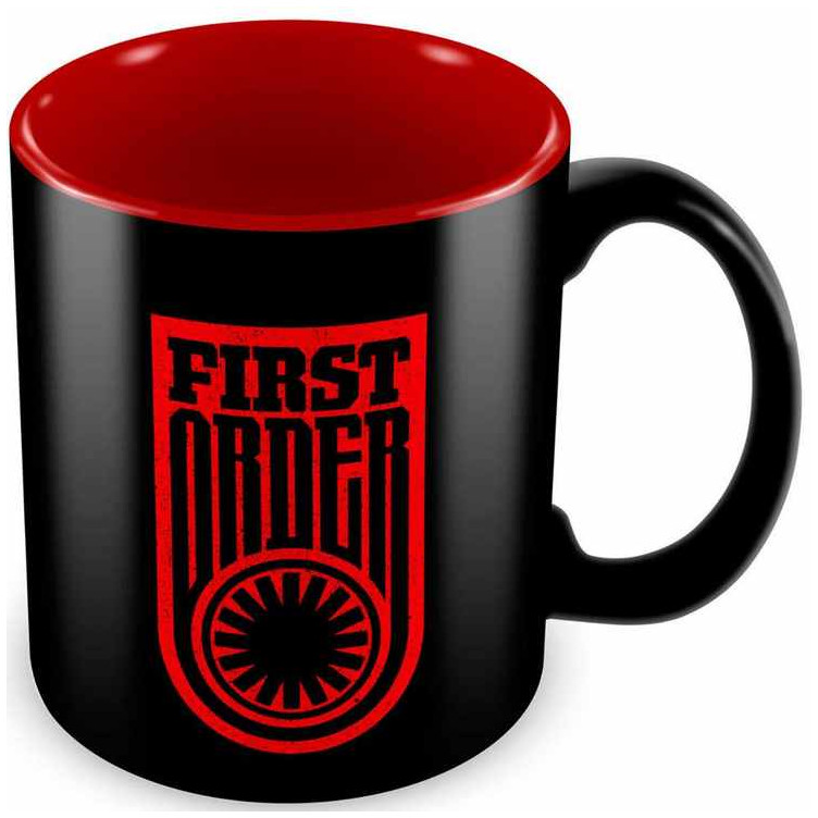 First Order Simbolo y Logo Taza Negra-roja Ceramica Star Wars EP