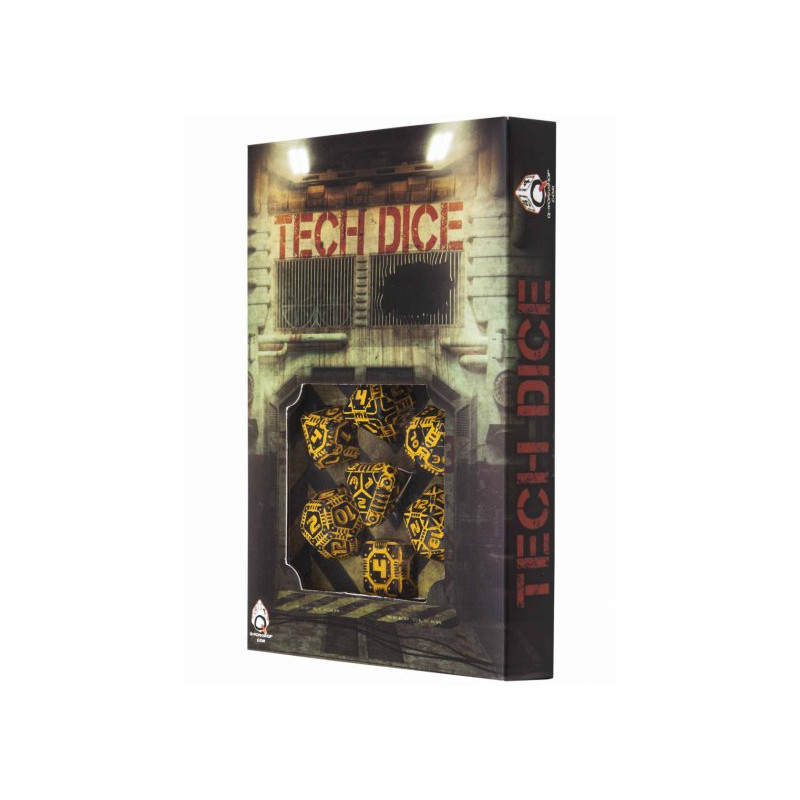 Tech dice Black-orange dice set (7)