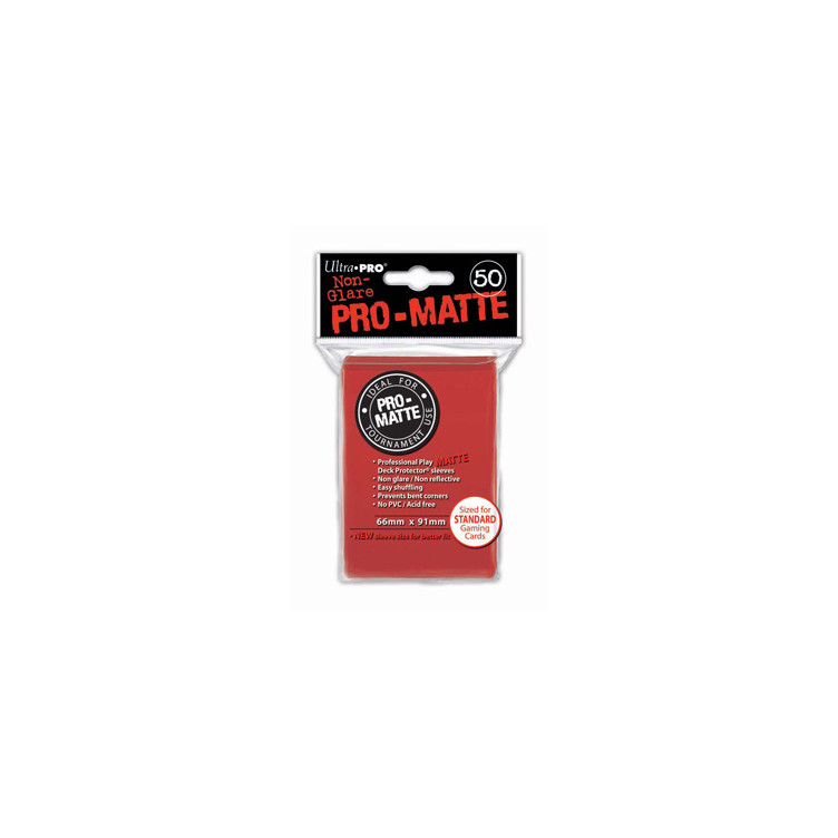 Deck Protector Mate (50) - Red (Rojo)