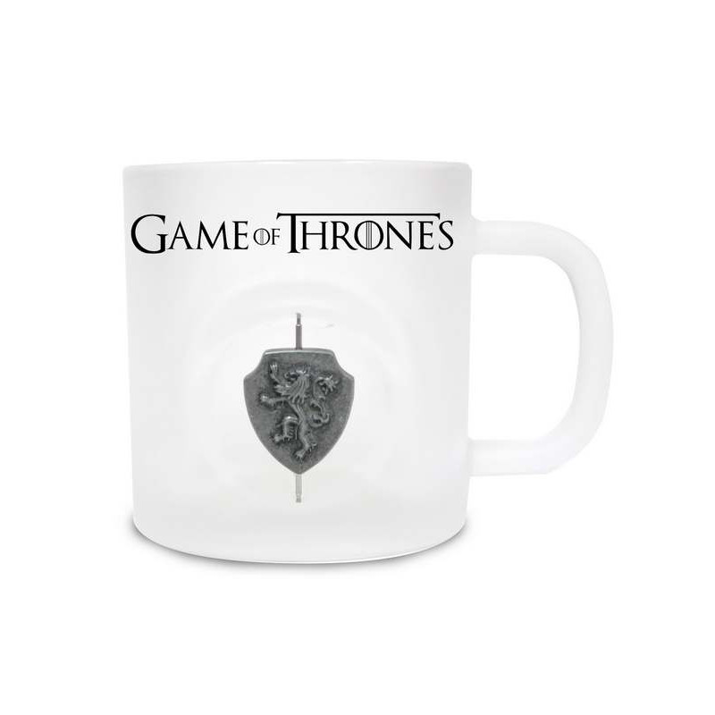 Lannister Logo Taza Cristal Emblema Giratorio 3D Game of Thrones