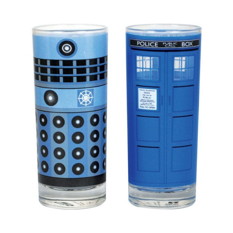 Set de vasos Dalek y Tardis Doctor Who (2)