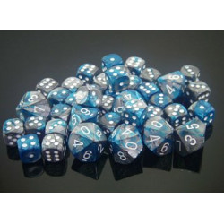 Gemini Polyhedral Steel-Teal w/white Set of Ten d10's