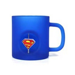 Superman Logo Taza Cristal Emblema Giratorio 3D DC Comics