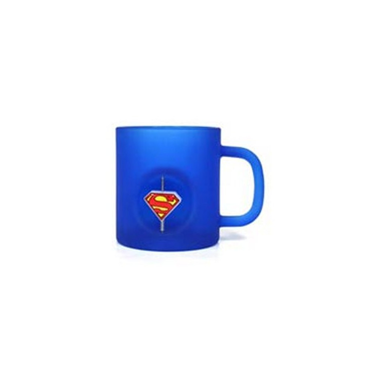 Superman Logo Taza Cristal Emblema Giratorio 3D DC Comics