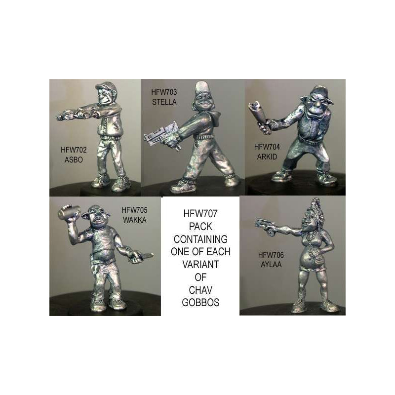 Pack of 5 chav goblins (Modern rather than Fantasy)