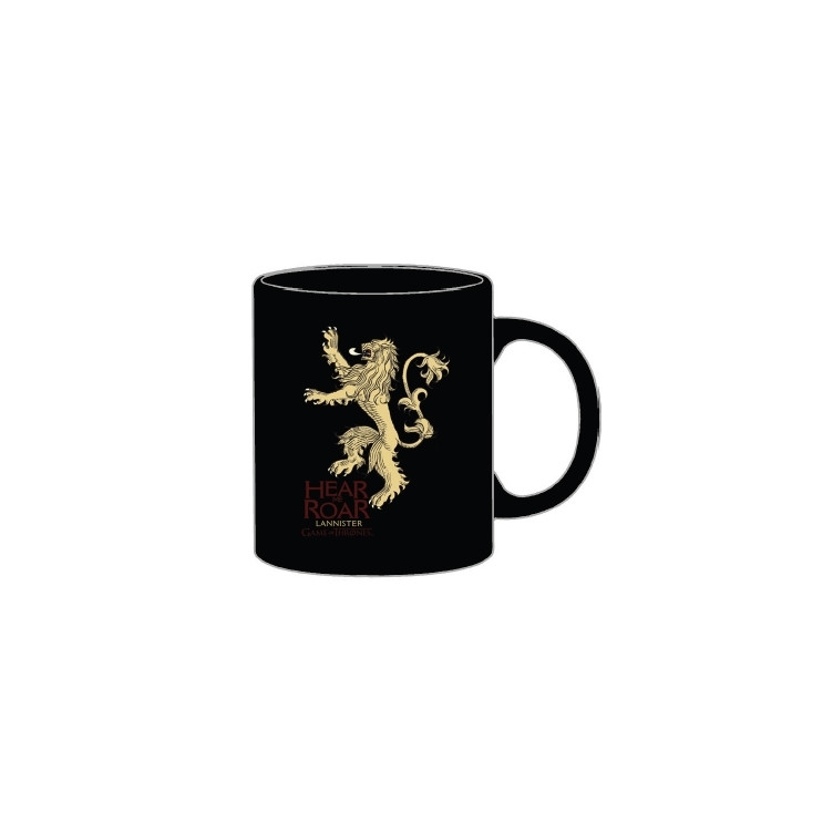 Juego de Tronos Taza Lannister negra Hear Me Roar