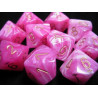 Polyhedral d10 Set Vortex Pink/gold (10 Dice)