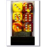 Gemini 16mm d6 Red-Yellow w/silver (12 dice)