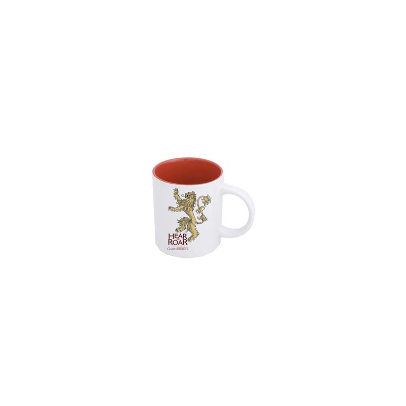 Lannister Taza Blanca Roja Ceramica Game of Thrones