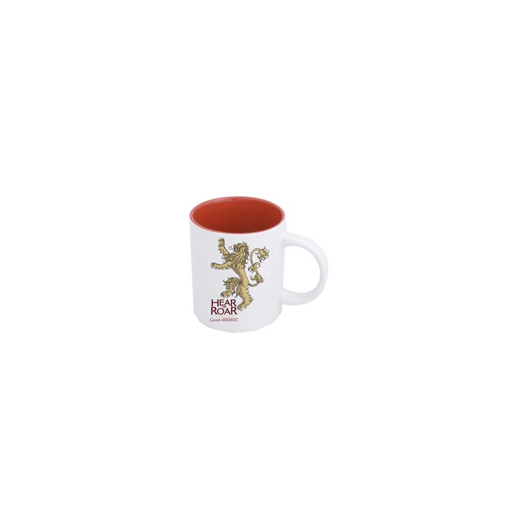 Lannister Taza Blanca Roja Ceramica Game of Thrones