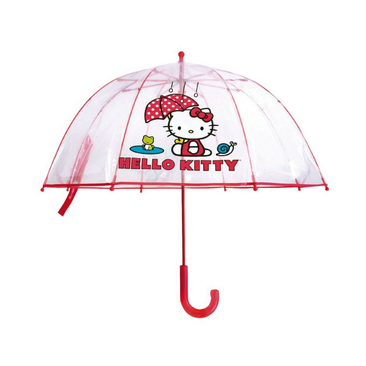 Paraguas transparente Hello Kitty 48cm