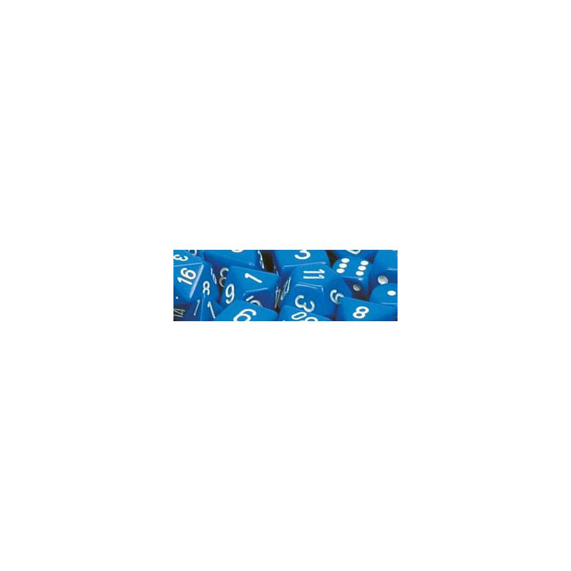 Opaque Polyhedral 7-Die Set Blue/white