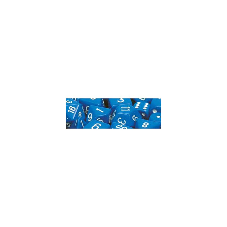 Opaque Polyhedral 7-Die Set Blue/white