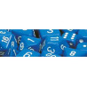 Opaque Polyhedral 7-Die Set Blue/white