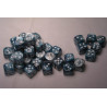 Lustrous Slate/white 12mm d6 (36 Dice)