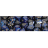 Gemini 12mm d6 Black-Blue w/gold (36 Dice)