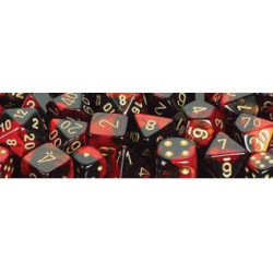 Gemini 12mm d6 Black-Red/gold (36 Dice)