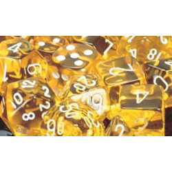 Translucent 12mm d6 Yellow/white (36 Dice)