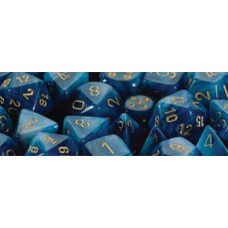 Phantom Teal/gold 16mm d6 (12 Dice)