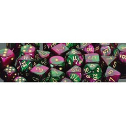 Gemini 16mm d6 Green-Purple/gold (12 Dice)