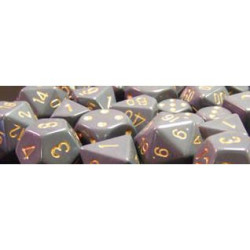 Opaque 16mm d6 Dark Grey/copper (12 Dice)