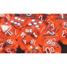 Translucent 16mm d6 Orange/white (12 Dice)