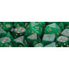 Polyhedral d10 Set Vortex Green/gold (10 Dice)