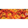 Polyhedral d10 Set Vortex Orange/black (10 Dice)