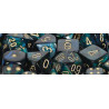 Polyhedral d10 Set Scarab Jade/gold (10 Dice)