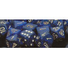 Speckled Polyhedral d10 Set Golden Cobalt (10 Dice)