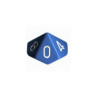 Opaque Polyhedral d10 Set Lt. Blue/white (10 Dice)