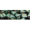 Opaque Polyhedral d10 Set Dusty Green/Copper (10 Dice)