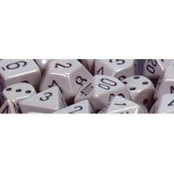 Opaque Polyhedral d10 Set Grey/black (10 Dice)