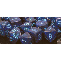 Speckled Polyhedral d10 Set Cobalt (10 Dice)