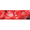 Opaque Polyhedral d10 Set Red/white (10 Dice)