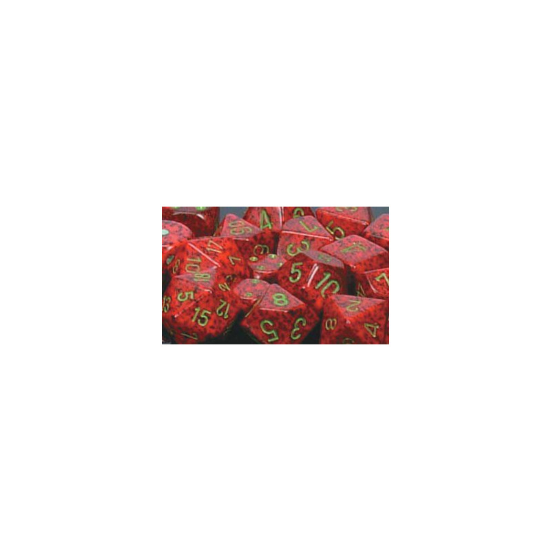 Speckled Polyhedral d10 Set Strawberry (10 Dice)