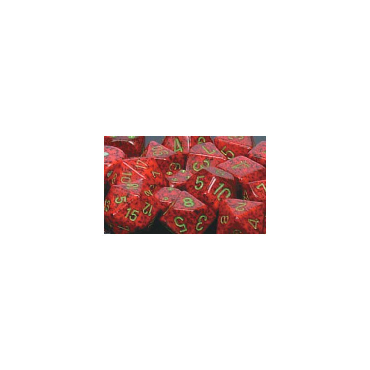 Speckled Polyhedral d10 Set Strawberry (10 Dice)