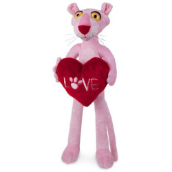 Peluche supersoft corazón Pantera Rosa T3 43cm