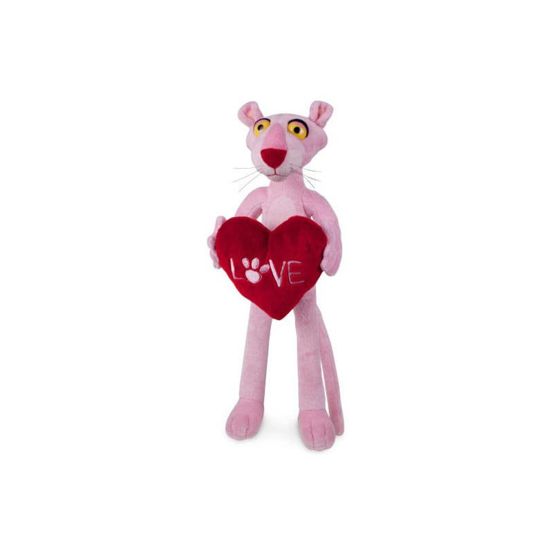 Peluche supersoft corazón Pantera Rosa T3 43cm