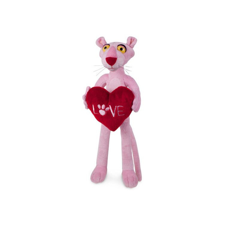 Peluche supersoft corazón Pantera Rosa T3 43cm