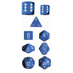 Opaque 12mm d6 Lt.Blue/white (36 Dice)