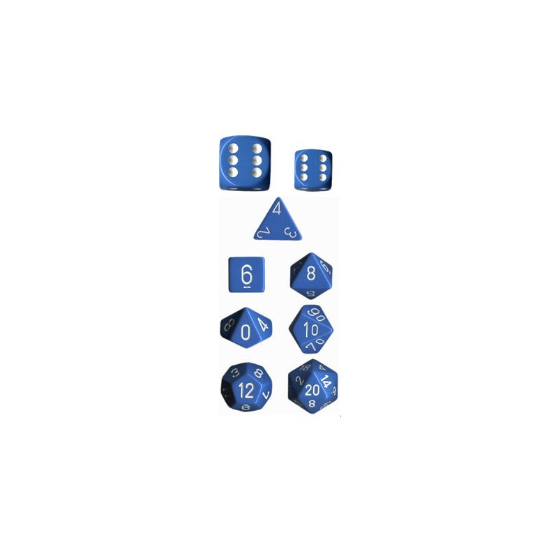 Opaque 12mm d6 Lt.Blue/white (36 Dice)