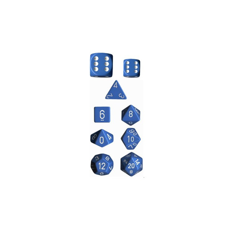 Opaque 12mm d6 Lt.Blue/white (36 Dice)