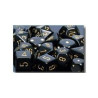 Opaque 16mm d6 Black/gold (12 Dice)