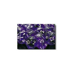 Translucent 12mm d6 Purple/white (36 Dice)