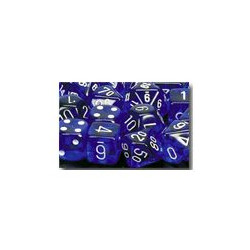 Translucent 12mm d6 Blue/white (36 Dice)