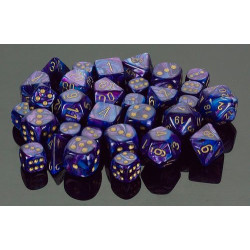 Polyhedral 7-Die Set Lustrous Purple/gold