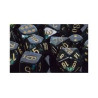 Scarab Jade/gold 12mm d6 (36 Dice)