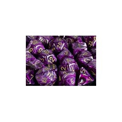 Polyhedral 7-Die Set Vortex Purple/gold