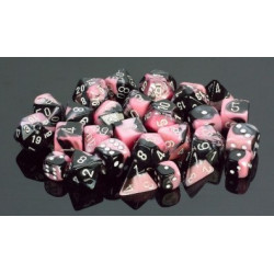 Gemini 16mm d6 Black-Pink/white (12 Dice)